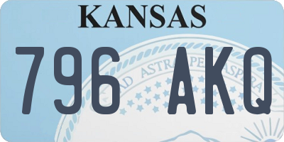 KS license plate 796AKQ