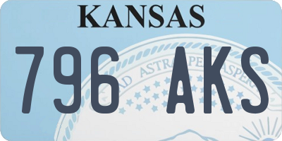 KS license plate 796AKS