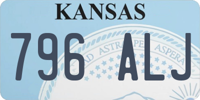 KS license plate 796ALJ