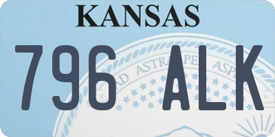 KS license plate 796ALK