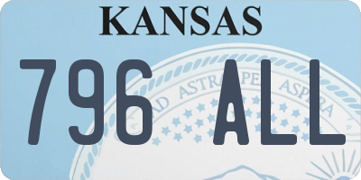 KS license plate 796ALL