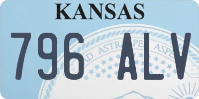 KS license plate 796ALV