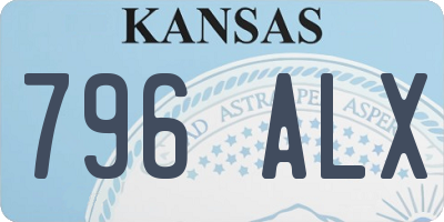 KS license plate 796ALX