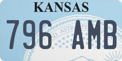 KS license plate 796AMB