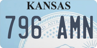 KS license plate 796AMN