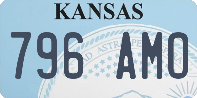 KS license plate 796AMO