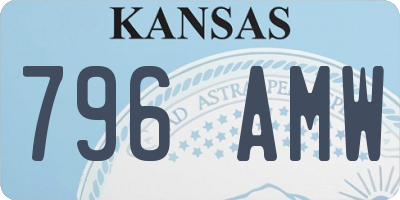 KS license plate 796AMW