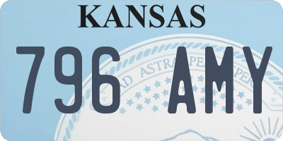KS license plate 796AMY
