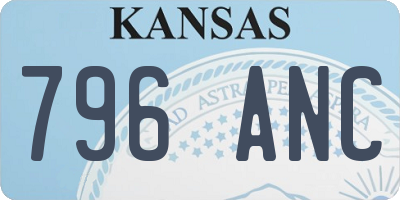 KS license plate 796ANC