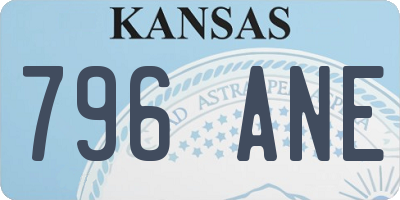 KS license plate 796ANE