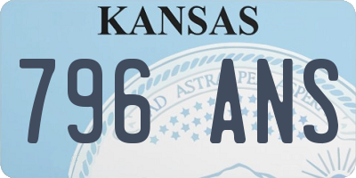 KS license plate 796ANS