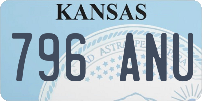 KS license plate 796ANU