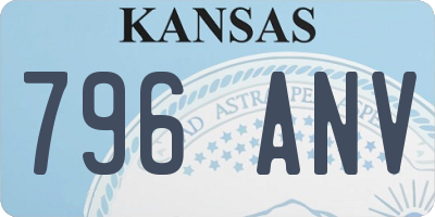 KS license plate 796ANV