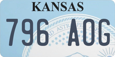 KS license plate 796AOG