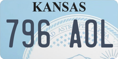 KS license plate 796AOL