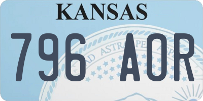 KS license plate 796AOR