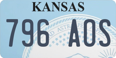 KS license plate 796AOS