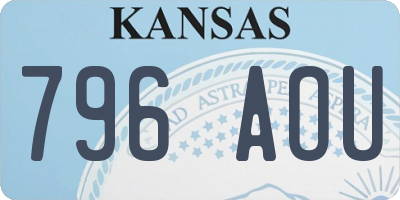 KS license plate 796AOU