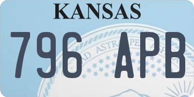 KS license plate 796APB