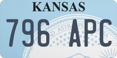 KS license plate 796APC