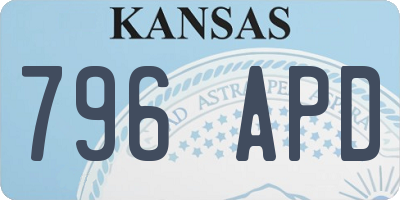 KS license plate 796APD