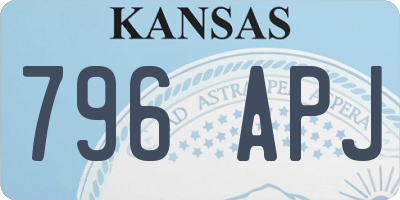 KS license plate 796APJ