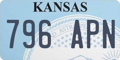 KS license plate 796APN