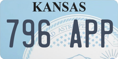 KS license plate 796APP