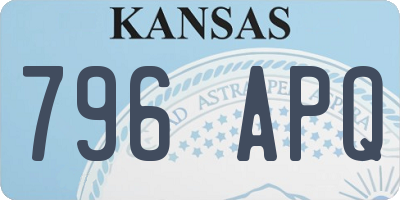 KS license plate 796APQ