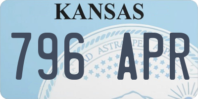 KS license plate 796APR