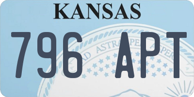 KS license plate 796APT