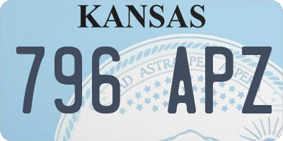 KS license plate 796APZ