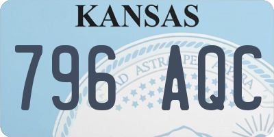KS license plate 796AQC