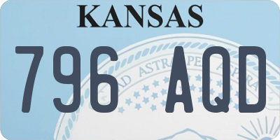 KS license plate 796AQD