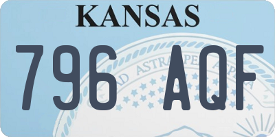KS license plate 796AQF