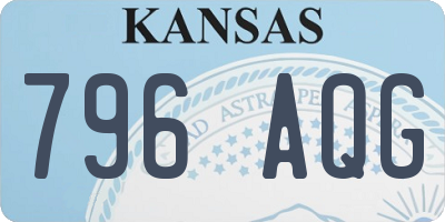 KS license plate 796AQG