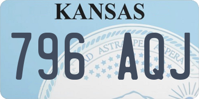 KS license plate 796AQJ