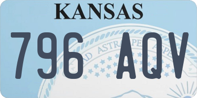 KS license plate 796AQV