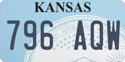 KS license plate 796AQW