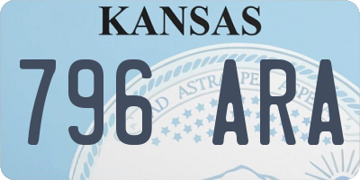 KS license plate 796ARA