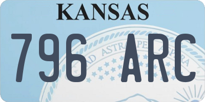 KS license plate 796ARC