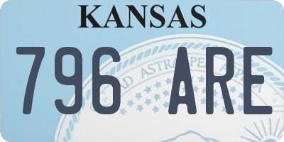 KS license plate 796ARE