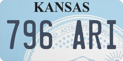KS license plate 796ARI