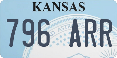 KS license plate 796ARR