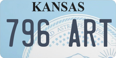 KS license plate 796ART