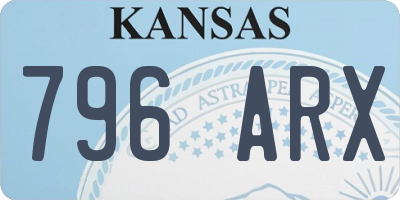 KS license plate 796ARX