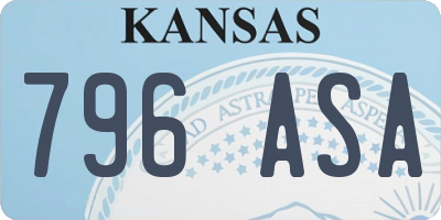 KS license plate 796ASA