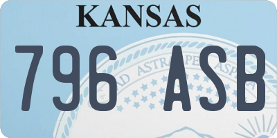 KS license plate 796ASB