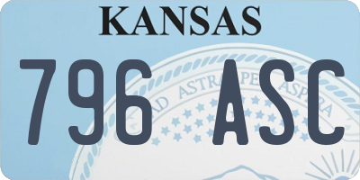KS license plate 796ASC