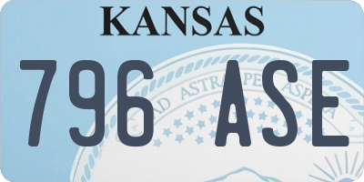 KS license plate 796ASE